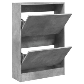 vidaXL Schuhschrank Betongrau 60x21x87,5 cm Holzwerkstoff