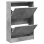 vidaXL Schuhschrank Betongrau 60x21x87,5 cm Holzwerkstoff vidaXL Schuhschrank Betongrau 60x21x87,5 cm Holzwerkstoff