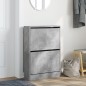 vidaXL Schuhschrank Betongrau 60x21x87,5 cm Holzwerkstoff vidaXL Schuhschrank Betongrau 60x21x87,5 cm Holzwerkstoff