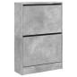 vidaXL Schuhschrank Betongrau 60x21x87,5 cm Holzwerkstoff vidaXL Schuhschrank Betongrau 60x21x87,5 cm Holzwerkstoff