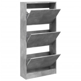 vidaXL Schuhschrank Betongrau 60x21x125,5 cm Holzwerkstoff
