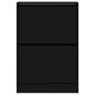 vidaXL Schuhschrank Schwarz 60x21x87,5 cm Holzwerkstoff