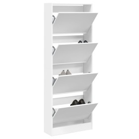 vidaXL Schuhschrank Weiß 60x21x125,5 cm Holzwerkstoff