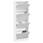 vidaXL Schuhschrank Weiß 60x21x163,5 cm Holzwerkstoff vidaXL Schuhschrank Weiß 60x21x163,5 cm Holzwerkstoff