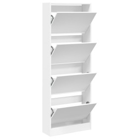 vidaXL Schuhschrank Weiß 60x21x125,5 cm Holzwerkstoff
