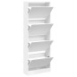 vidaXL Schuhschrank Weiß 60x21x163,5 cm Holzwerkstoff vidaXL Schuhschrank Weiß 60x21x163,5 cm Holzwerkstoff