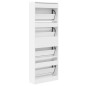 vidaXL Schuhschrank Weiß 60x21x163,5 cm Holzwerkstoff vidaXL Schuhschrank Weiß 60x21x163,5 cm Holzwerkstoff