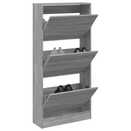 vidaXL Schuhschrank Grau Sonoma 60x21x125,5 cm Holzwerkstoff
