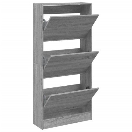 vidaXL Schuhschrank Grau Sonoma 60x21x125,5 cm Holzwerkstoff