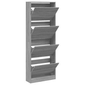 vidaXL Schuhschrank Grau Sonoma 60x21x163,5 cm Holzwerkstoff