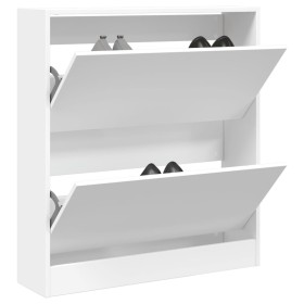 vidaXL Schuhschrank Weiß 80x21x87,5 cm Holzwerkstoff