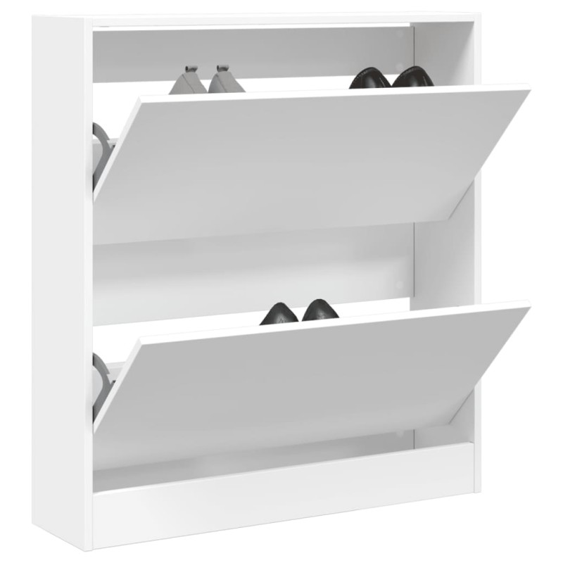 vidaXL Schuhschrank Weiß 80x21x87,5 cm Holzwerkstoff vidaXL Schuhschrank Weiß 80x21x87,5 cm Holzwerkstoff