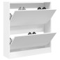 vidaXL Schuhschrank Weiß 80x21x87,5 cm Holzwerkstoff vidaXL Schuhschrank Weiß 80x21x87,5 cm Holzwerkstoff