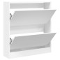 vidaXL Schuhschrank Weiß 80x21x87,5 cm Holzwerkstoff vidaXL Schuhschrank Weiß 80x21x87,5 cm Holzwerkstoff