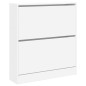 vidaXL Schuhschrank Weiß 80x21x87,5 cm Holzwerkstoff vidaXL Schuhschrank Weiß 80x21x87,5 cm Holzwerkstoff