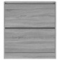 vidaXL Schuhschrank Grau Sonoma 80x21x87,5 cm Holzwerkstoff vidaXL Schuhschrank Grau Sonoma 80x21x87,5 cm Holzwerkstoff