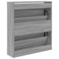 vidaXL Schuhschrank Grau Sonoma 80x21x87,5 cm Holzwerkstoff vidaXL Schuhschrank Grau Sonoma 80x21x87,5 cm Holzwerkstoff