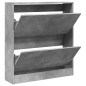 vidaXL Schuhschrank Betongrau 80x21x87,5 cm Holzwerkstoff vidaXL Schuhschrank Betongrau 80x21x87,5 cm Holzwerkstoff