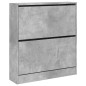 vidaXL Schuhschrank Betongrau 80x21x87,5 cm Holzwerkstoff vidaXL Schuhschrank Betongrau 80x21x87,5 cm Holzwerkstoff