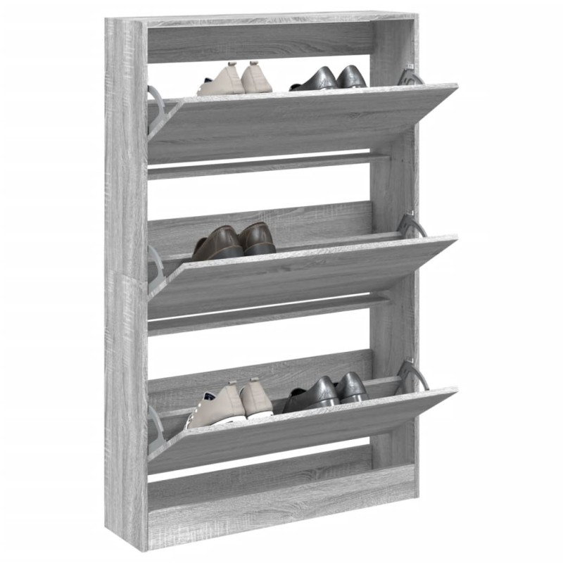 vidaXL Schuhschrank Grau Sonoma 80x21x125,5 cm Holzwerkstoff vidaXL Schuhschrank Grau Sonoma 80x21x125,5 cm Holzwerkstoff