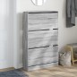 vidaXL Schuhschrank Grau Sonoma 80x21x125,5 cm Holzwerkstoff vidaXL Schuhschrank Grau Sonoma 80x21x125,5 cm Holzwerkstoff