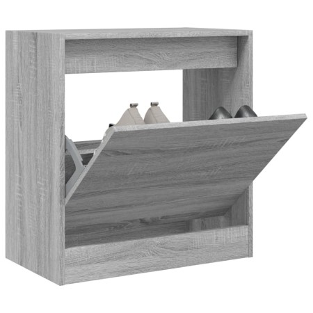 vidaXL Schuhschrank Grau Sonoma 60x34x63,5 cm Holzwerkstoff