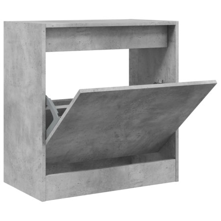 vidaXL Schuhschrank Betongrau 60x34x63,5 cm Holzwerkstoff