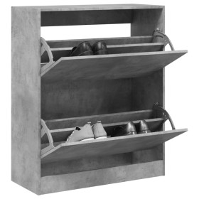 vidaXL Schuhschrank Betongrau 80x34x96,5 cm Holzwerkstoff