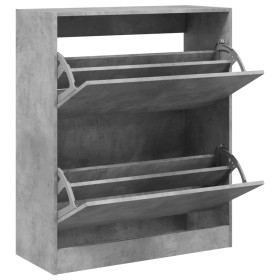 vidaXL Schuhschrank Betongrau 80x34x96,5 cm Holzwerkstoff