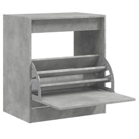 vidaXL Schuhschrank Betongrau 60x42x69 cm Holzwerkstoff