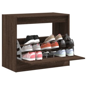 vidaXL Schuhschrank Braun Eichen-Optik 80x42x69 cm Holzwerkstoff
