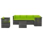vidaXL 7-tlg. Garten-Sofagarnitur aus Paletten mit Kissen Kiefernholz vidaXL 7-tlg. Garten-Sofagarnitur aus Paletten mit Kissen Kiefernholz