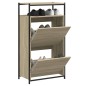 vidaXL Schuhschrank Sonoma-Eiche 60x34x112 cm Holzwerkstoff vidaXL Schuhschrank Sonoma-Eiche 60x34x112 cm Holzwerkstoff