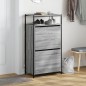 vidaXL Schuhschrank Grau Sonoma 60x34x112 cm Holzwerkstoff vidaXL Schuhschrank Grau Sonoma 60x34x112 cm Holzwerkstoff