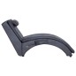 vidaXL Massage Chaiselongue mit Kissen Grau Wildleder-Optik vidaXL Massage Chaiselongue mit Kissen Grau Wildleder-Optik