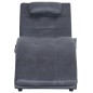 vidaXL Massage Chaiselongue mit Kissen Grau Wildleder-Optik vidaXL Massage Chaiselongue mit Kissen Grau Wildleder-Optik