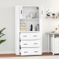vidaXL Highboard Weiß Holzwerkstoff vidaXL Highboard Weiß Holzwerkstoff