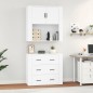 vidaXL Highboard Weiß Holzwerkstoff vidaXL Highboard Weiß Holzwerkstoff