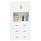 vidaXL Highboard Weiß Holzwerkstoff vidaXL Highboard Weiß Holzwerkstoff