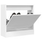 vidaXL Schuhschrank Weiß 60x21x57 cm Holzwerkstoff vidaXL Schuhschrank Weiß 60x21x57 cm Holzwerkstoff