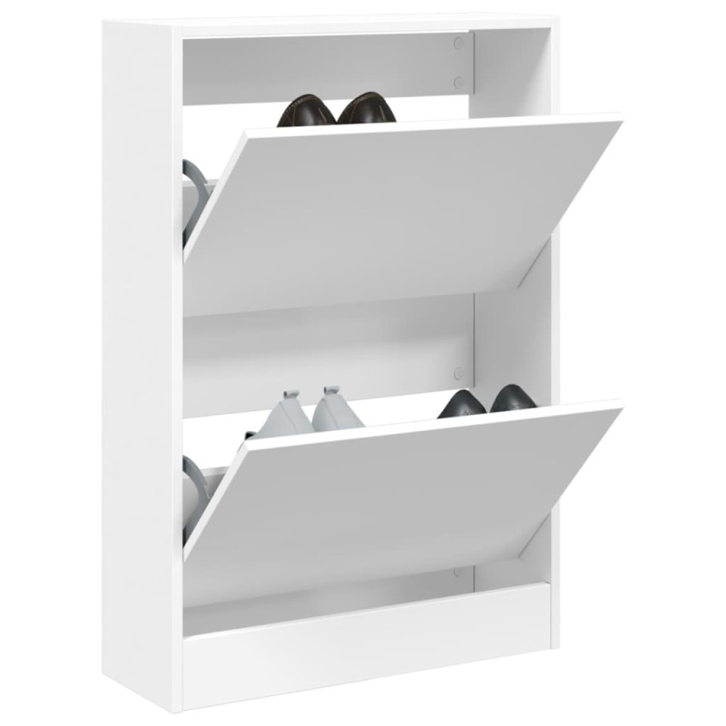 vidaXL Schuhschrank Weiß 60x21x87,5 cm Holzwerkstoff vidaXL Schuhschrank Weiß 60x21x87,5 cm Holzwerkstoff