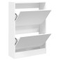 vidaXL Schuhschrank Weiß 60x21x87,5 cm Holzwerkstoff vidaXL Schuhschrank Weiß 60x21x87,5 cm Holzwerkstoff