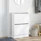 vidaXL Schuhschrank Weiß 60x21x87,5 cm Holzwerkstoff vidaXL Schuhschrank Weiß 60x21x87,5 cm Holzwerkstoff