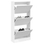 vidaXL Schuhschrank Weiß 60x21x125,5 cm Holzwerkstoff vidaXL Schuhschrank Weiß 60x21x125,5 cm Holzwerkstoff