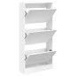 vidaXL Schuhschrank Weiß 60x21x125,5 cm Holzwerkstoff vidaXL Schuhschrank Weiß 60x21x125,5 cm Holzwerkstoff