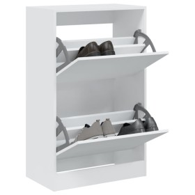 vidaXL Schuhschrank Weiß 60x34x96,5 cm Holzwerkstoff