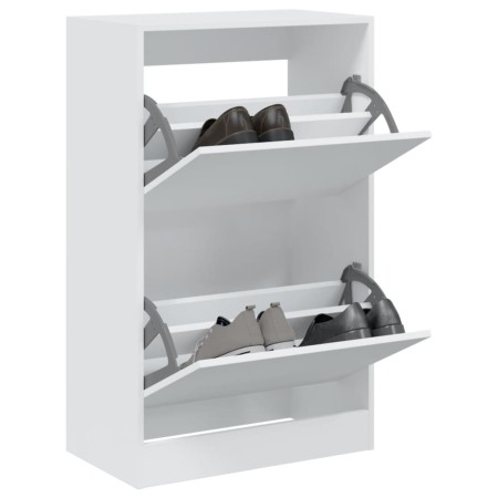 vidaXL Schuhschrank Weiß 60x34x96,5 cm Holzwerkstoff