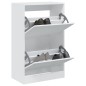 vidaXL Schuhschrank Weiß 60x34x96,5 cm Holzwerkstoff