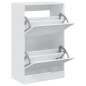 vidaXL Schuhschrank Weiß 60x34x96,5 cm Holzwerkstoff