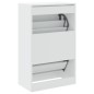 vidaXL Schuhschrank Weiß 60x34x96,5 cm Holzwerkstoff